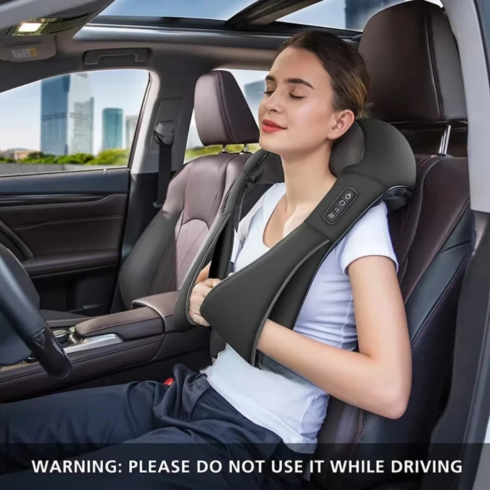Shiatsu Neck Shoulder Massager Hot Compress Cervical Massagers Cars Home Kneading Massaging Shawl Electric Necks Waist Shawls