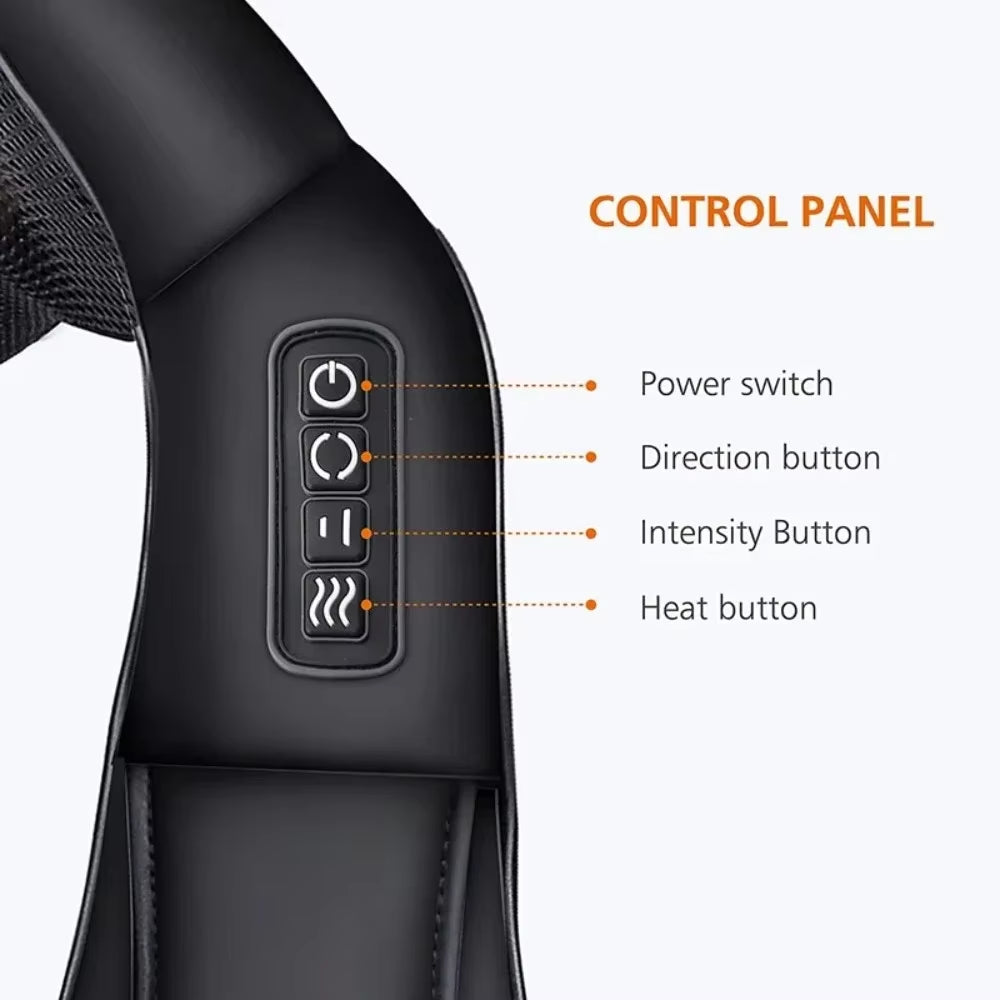 Shiatsu Neck Shoulder Massager Hot Compress Cervical Massagers Cars Home Kneading Massaging Shawl Electric Necks Waist Shawls
