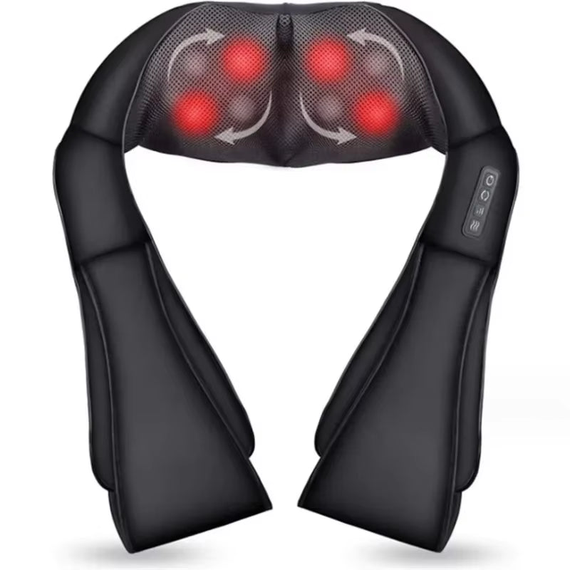 Shiatsu Neck Shoulder Massager Hot Compress Cervical Massagers Cars Home Kneading Massaging Shawl Electric Necks Waist Shawls