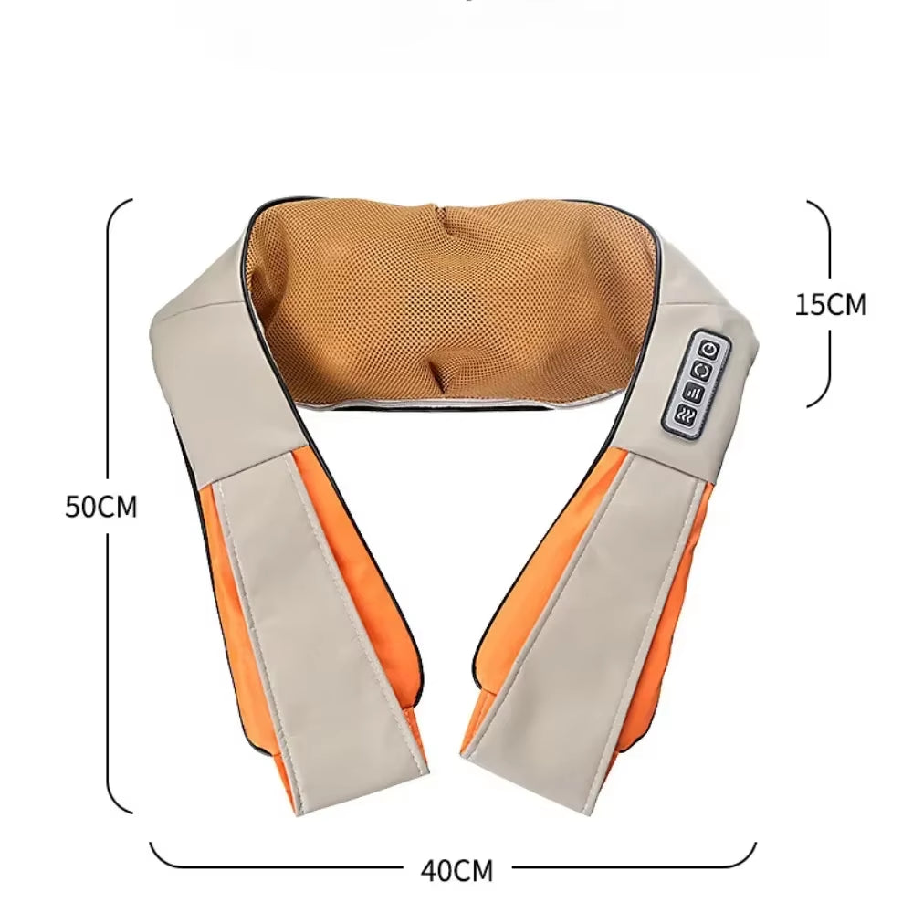 Shiatsu Neck Shoulder Massager Hot Compress Cervical Massagers Cars Home Kneading Massaging Shawl Electric Necks Waist Shawls